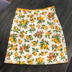 Lemon Print Designer Skirt by Milly